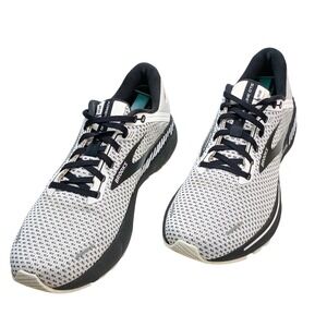 Brooks Adrenaline GTS 22 Mens 10.5 Running Shoes White Black Grey 1103661D135